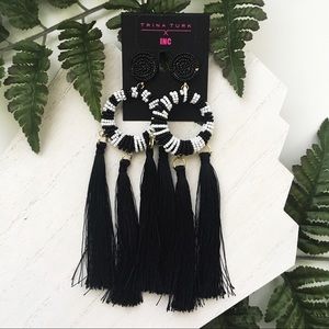 TRINA TURK x INC Beaded Tassel Earrings